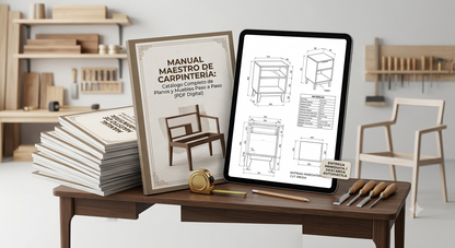 Manual Maestro de Carpintería: Catálogo Completo de Planos y Muebles Paso a Paso